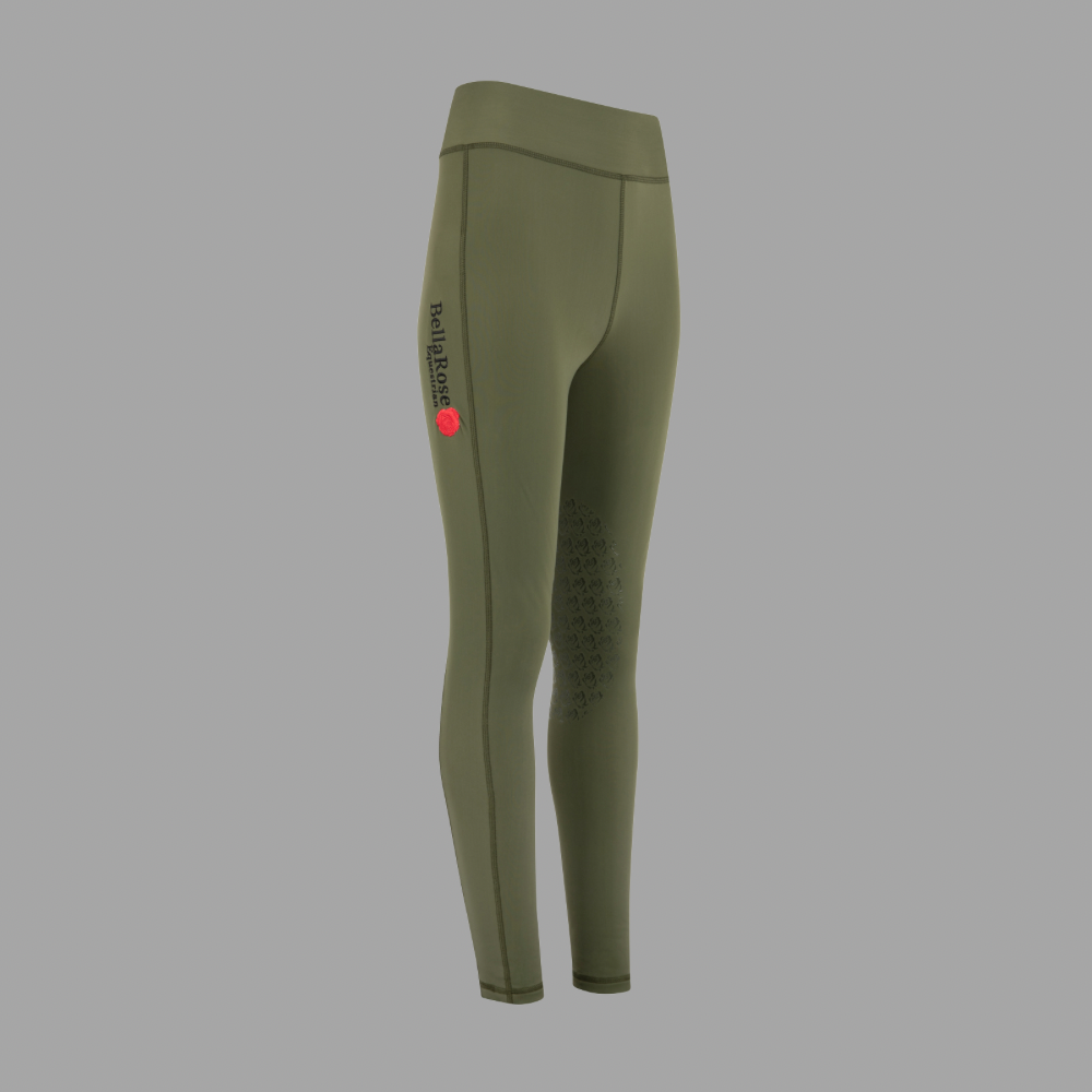 Khaki Knee Grip Riding Leggings